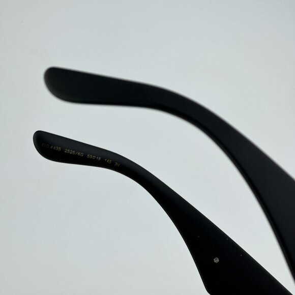 D&G DG4435 25256G BRAND NEW Sunglasses Matte Black Gray Mirrored Cat Eye Women main image 5